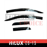 Premium Weathershields Weather Shield for Hilux Extra Cab 05-15 4pcs Flat Mirror